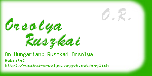 orsolya ruszkai business card